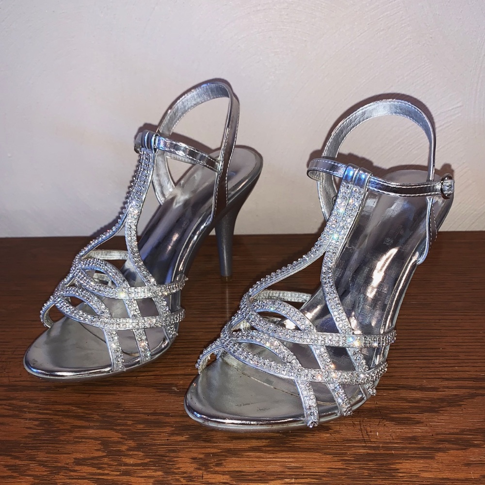 Silver Rhinestone Heels - Picture 6 of 7